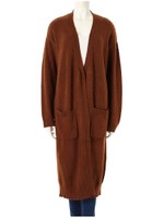 ハイゲージニットカーデ/ブラウン