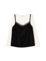 ベロアキャミセットプルオーバー/ピンク(090)