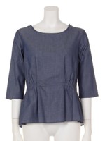 BACKスリットドロストBL/オフホワイト