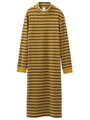 VELOUR STRIPED MAXI DRESS/ピンク