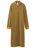 VELOUR STRIPED MAXI DRESS/ピンク