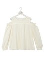 肩あきフリルブラウス/ホワイト