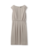 [L]パウダリーバックサテンワンピース/ボルドー(064)