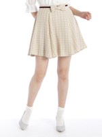 lovelyツイードフレアスカート/シロ