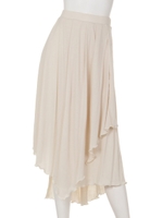[GREED]SUPER140 WOOL RIB Skirt/IVORY