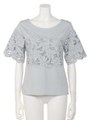 エンブロイドフレアSLV TOP/MINT