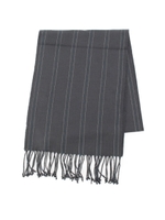 シルク起毛ストライプ/チャコールグレー(014)