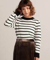 【予約】総ケーブル編みニット(無地/ボーダー)