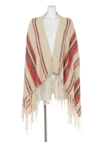 【Shelly island】マルチボーダートッパーカーデ/ホワイト