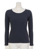 【mystic】カットネックリブプルオーバー/NAVY
