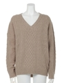 アンゴラケーブル V KNIT/ベージュ