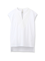 コットンキーネックプルオーバー/ホワイト(001)