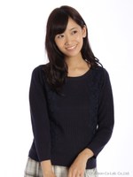 サイドレースニット/ネイビー