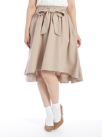 フィッシュテールミモレ丈SK/キャメル