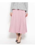 フェイクスウェードプリーツスカート/キャメル(041)