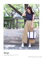 ベルト付きワイドパンツ/アイボリー