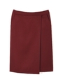 ラップ風スカート/ワイン(070)