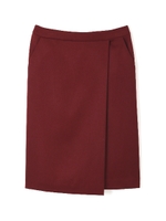 ラップ風スカート/ワイン(070)