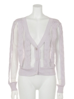 袖ケイブルカーディガン/ブラック