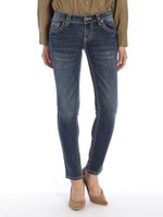 太ステッチデニムパンツ/ネイビー