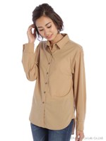 綿ローンシャツ/オフホワイト