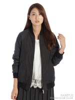 【ＷＥＢ限定】スカラップレース刺しゅうブルゾン/カーキ