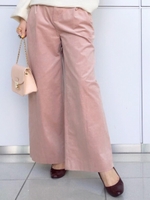 コーデュロイワイドパンツ/ピンク