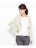 フリルニットカーディガン/ライトベージュ(051)