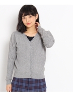 スカラップニットカーディガン/ライトベージュ(051)