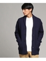畦編み切替ショールカラーカーディガン/ネイビー(093)
