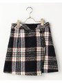 先染めチェックラップSK/ネイビー