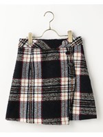 先染めチェックラップSK/ネイビー