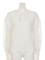 SN ポンポンチョーカーニット/ピンク