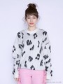 i love music knit top/PINK