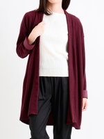 カットロングカーディガン/ボルドー