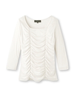 〔洗える〕ドレープスムースカットソー/ホワイト(002)