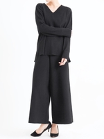 ワイドリブニットセットアップ/ブラック