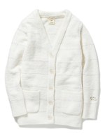 ’パウダー’リボンボーダーカーディガン/OWHT