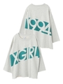 SLANTED LINE LOGO H/S TOP/アッシュ