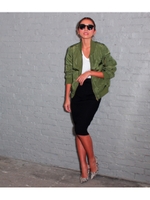 【LATINA】中綿シャーリングMA-1/OLV