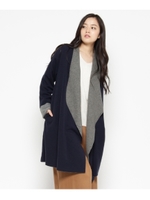 裏起毛ラップコーディガンカーディガンファブリック/ダークグレー(513)