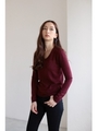 【AZUL by moussy】ウォッシャブルソフトタッチVネックニット/BLD