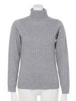 【Aunt Marie's】ワイドリブタートルニット/GRY