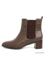 サイドゴアショートブーツ/DARKBROWN