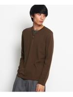 ボーダーミニ裏毛カットソー/キャメル(041)