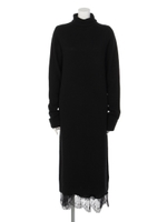 ランジェリーレイヤードニットOP/ピンク