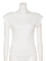 【Aunt Marie's】フレンチリブトップス/WHT