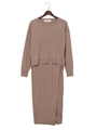 【WEB限定】◎JC ラップスカート セットアップ / ニット セットアップ/Beige