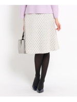 ニードルパンチAラインスカート/ネイビー(093)