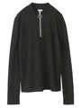 WAFFLE ZIP UP TOP/アッシュ